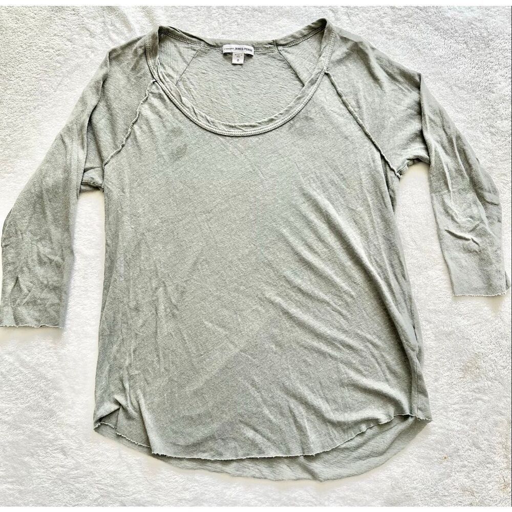 James Perse gray long sleeve top 0 (xs)